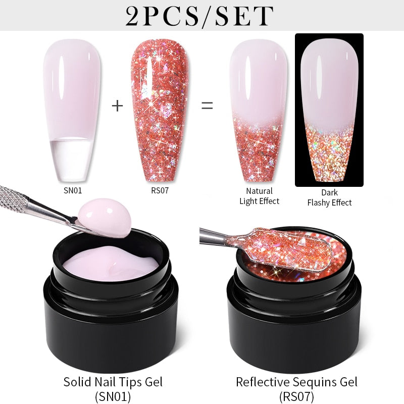 sequins japanese nails