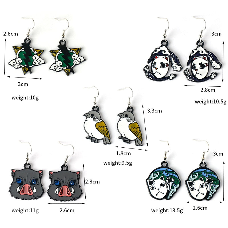 demon slayer earrings size