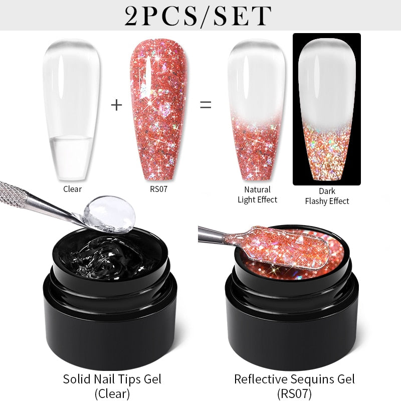 sequins japanese nails