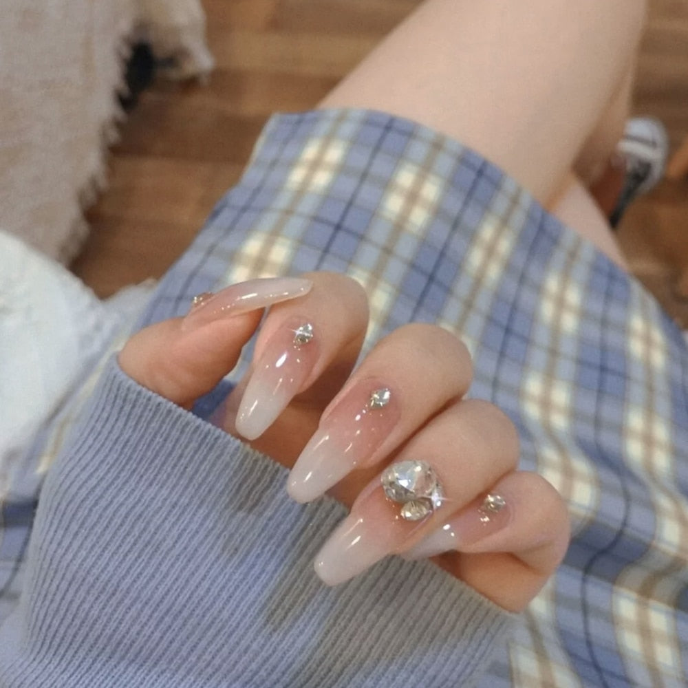 gradient color japanese nails