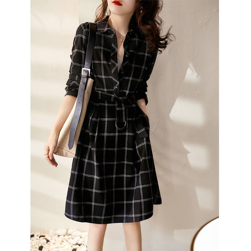 a-line belt japanese dress