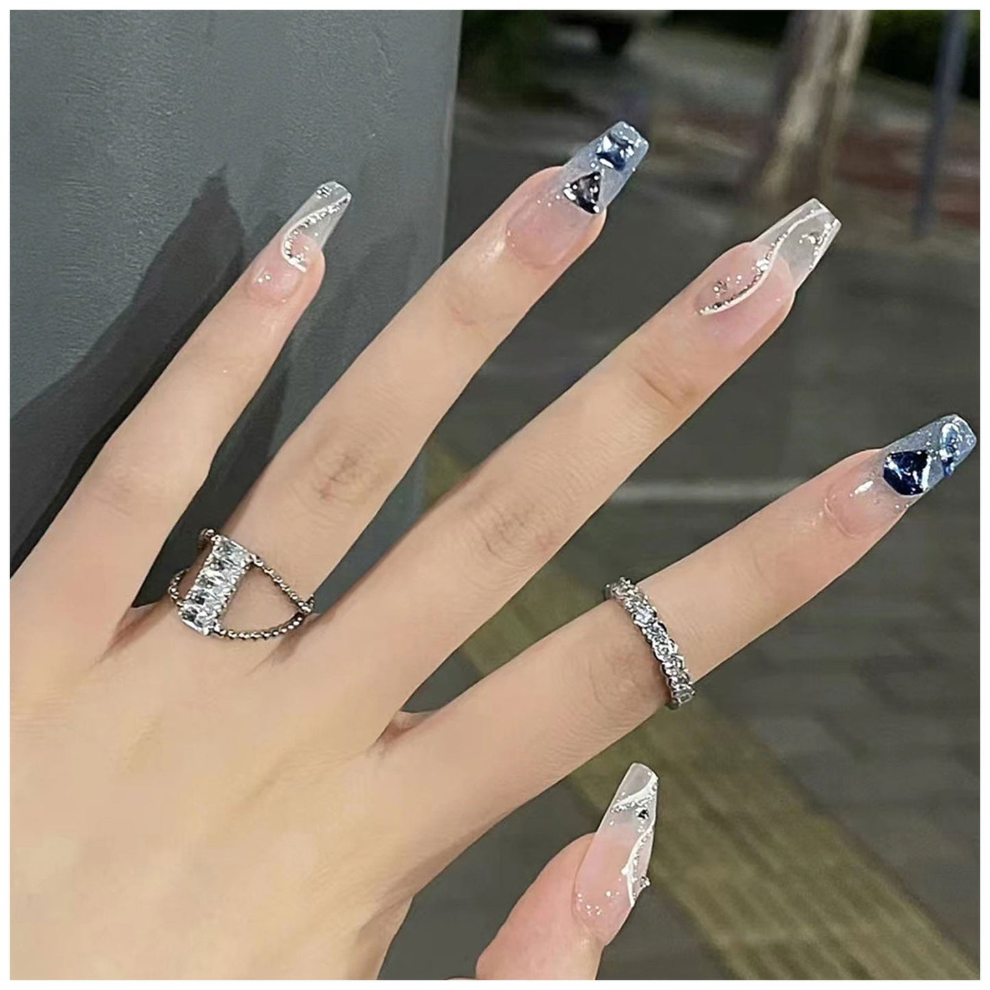 gradient color japanese nails
