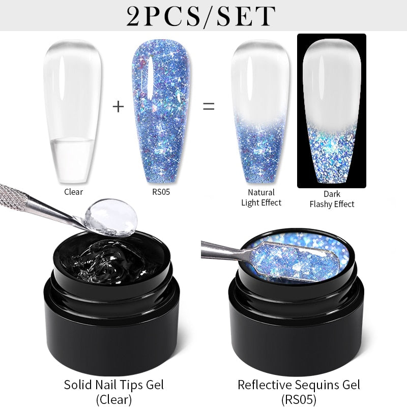 sequins japanese nails