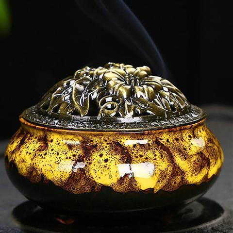 ice cracked incense burner