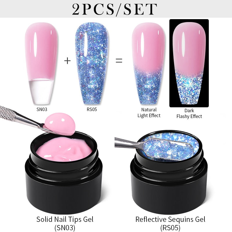 sequins japanese nails