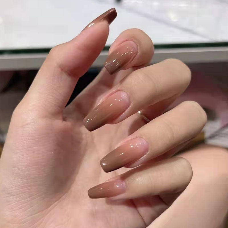 gradient color japanese nails