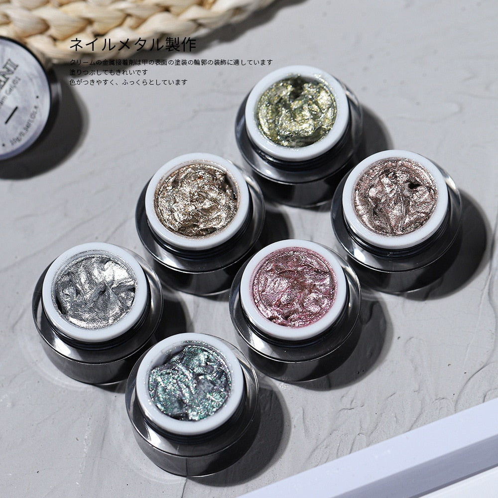 metallic nail gel