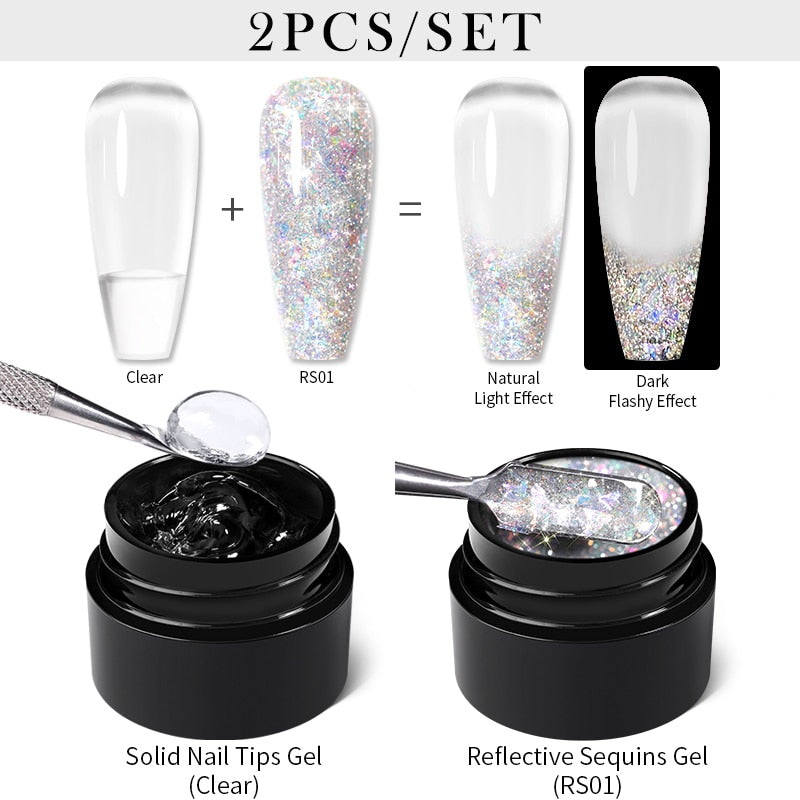 sequins japanese nails