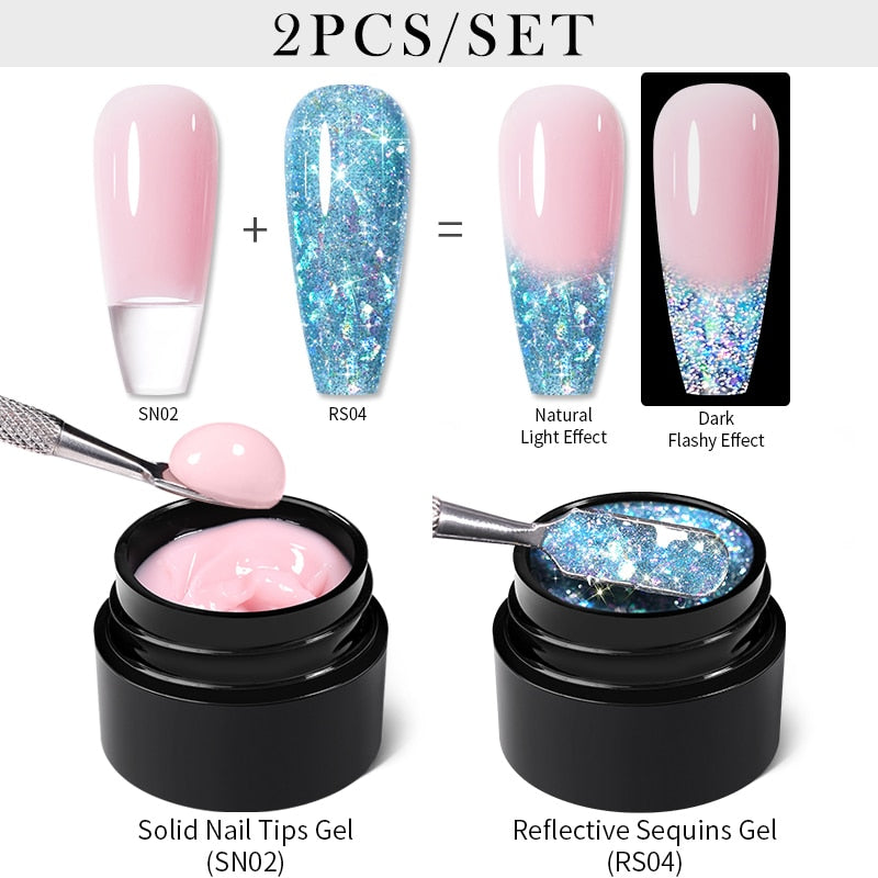 sequins japanese nails