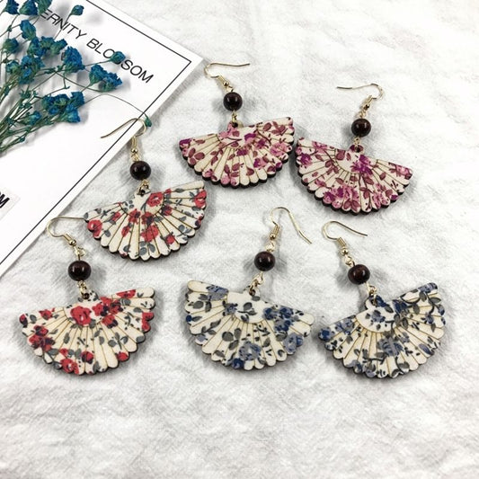 Fan shape earrings