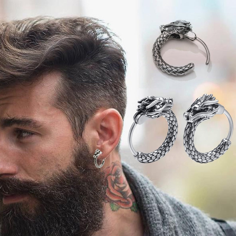mens dragon earring