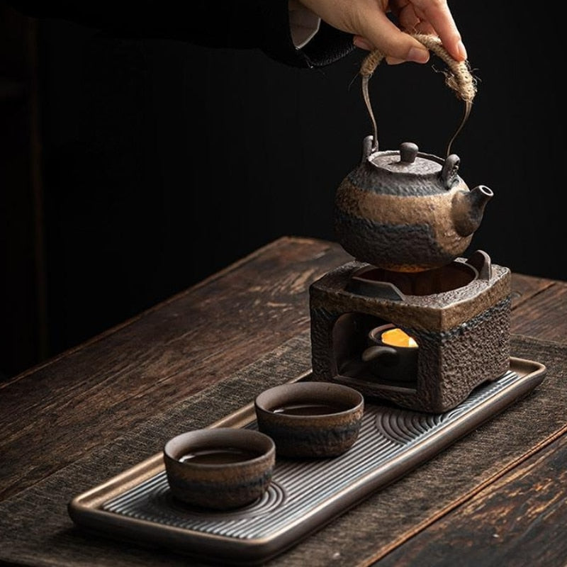warm stoneware teaset