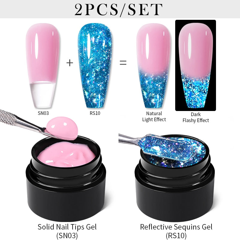 sequins japanese nails