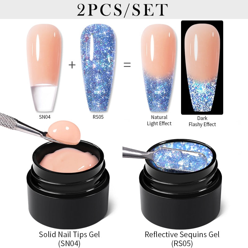 sequins japanese nails