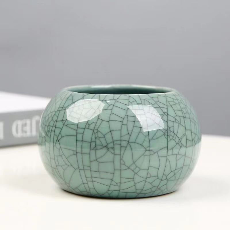 round ceramic vase