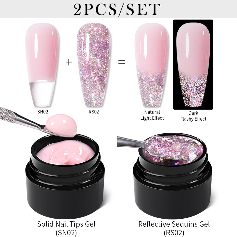sequins japanese nails