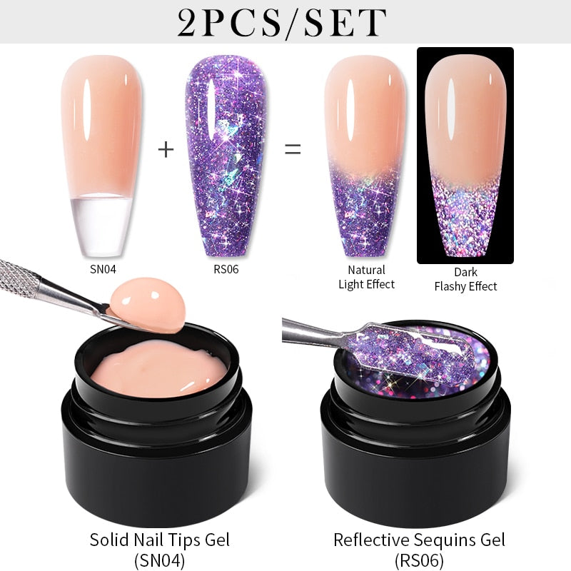 sequins japanese nails