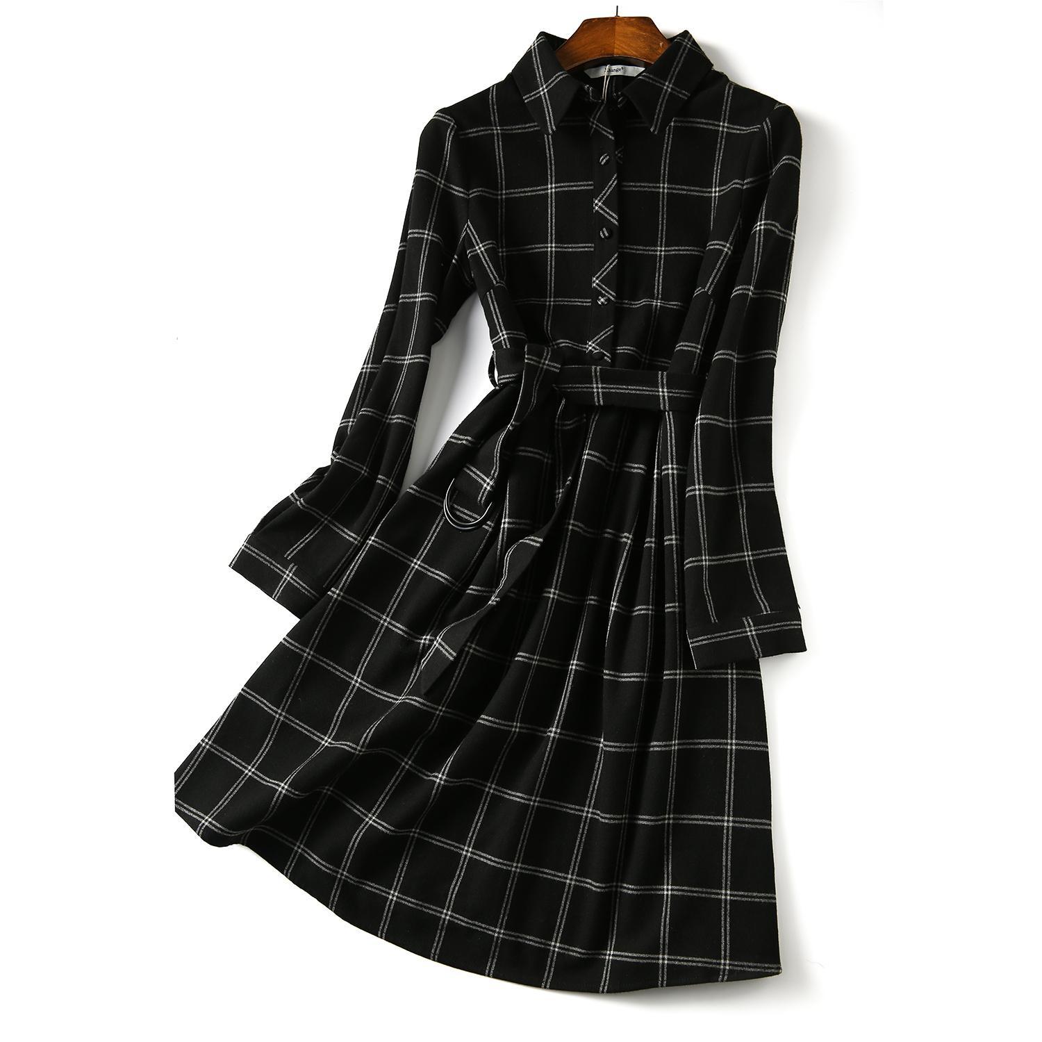 a-line belt japanese dress