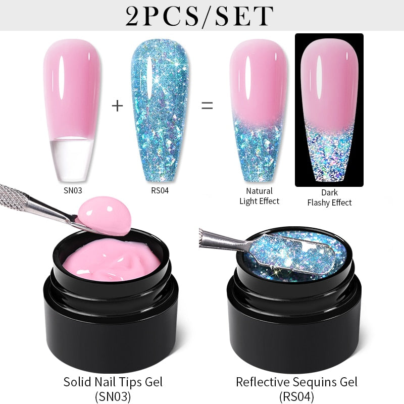 sequins japanese nails