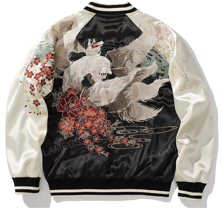 retro splicing bomber jacket