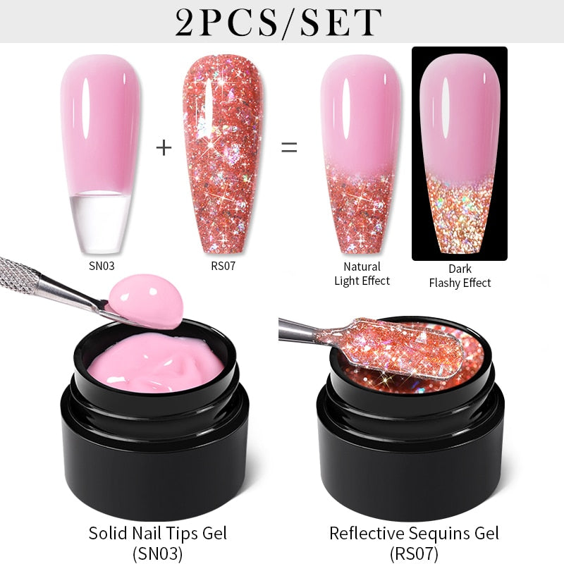 sequins japanese nails