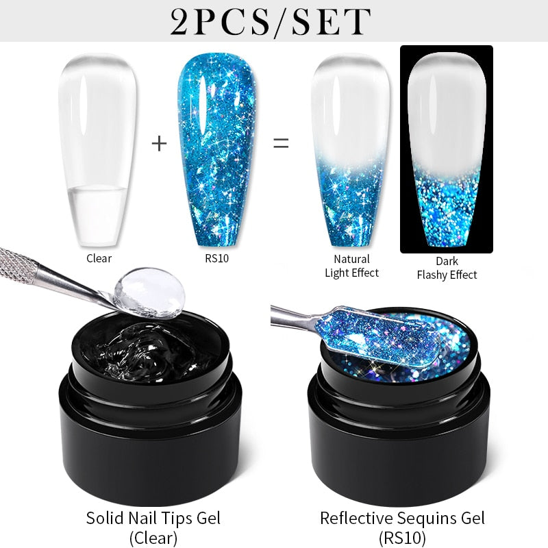 sequins japanese nails