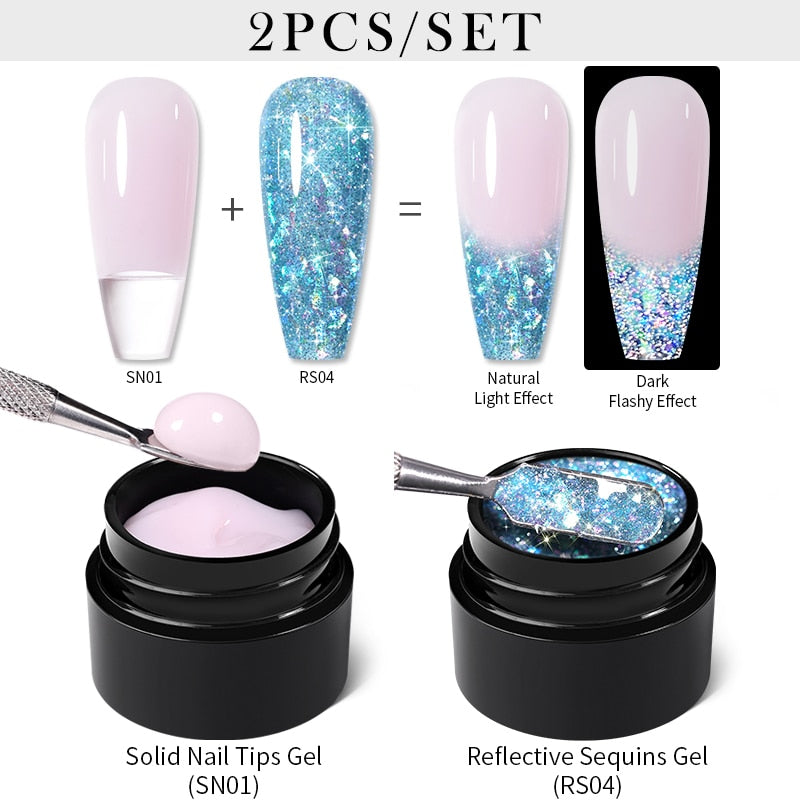 sequins japanese nails