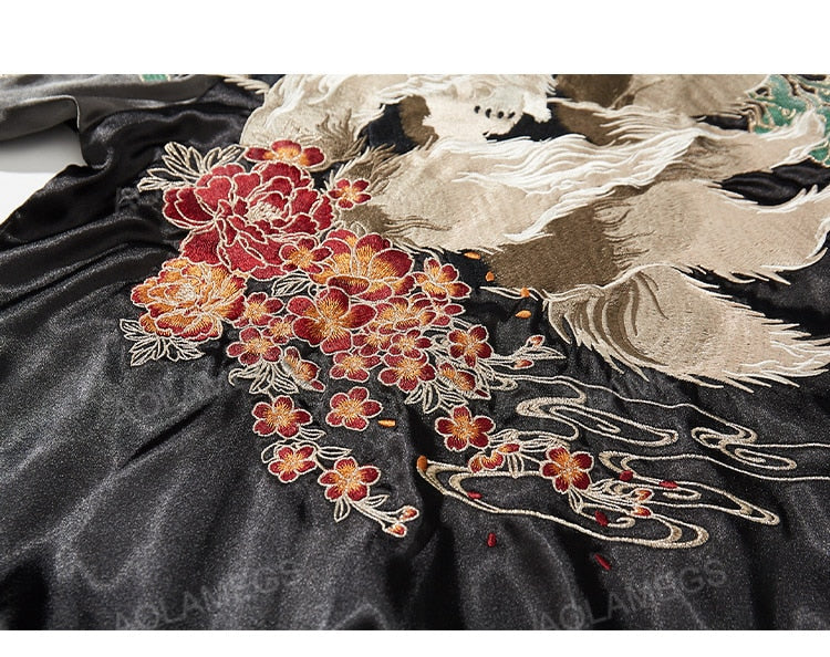 retro splicing bomber jacket