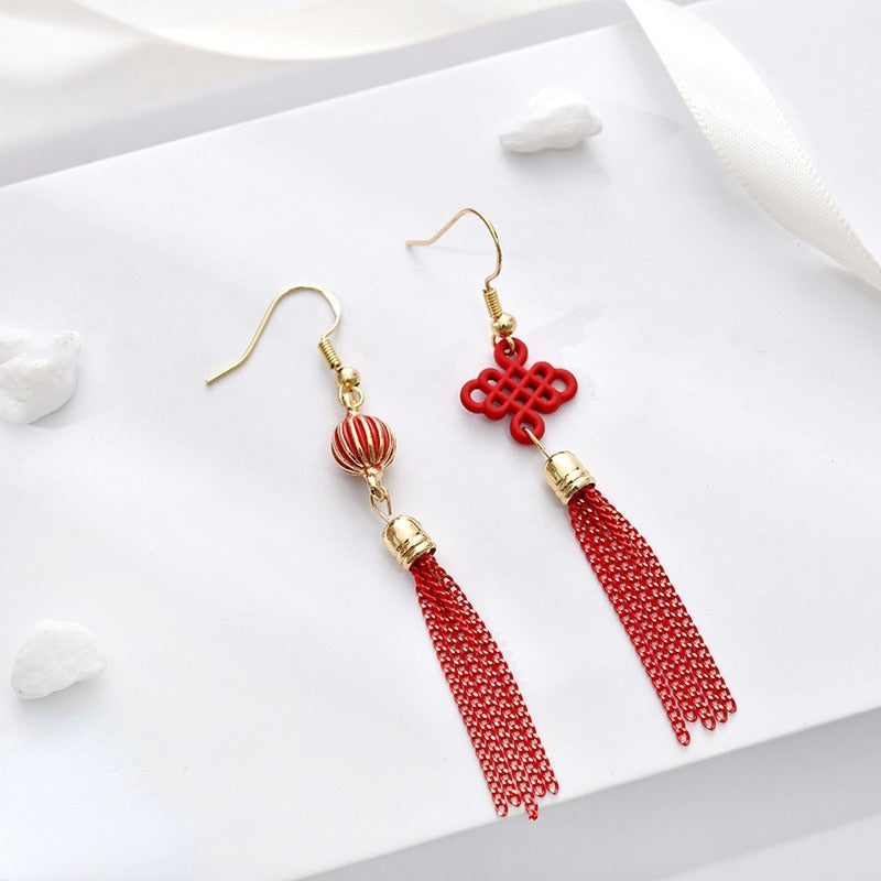 red rose season earrings