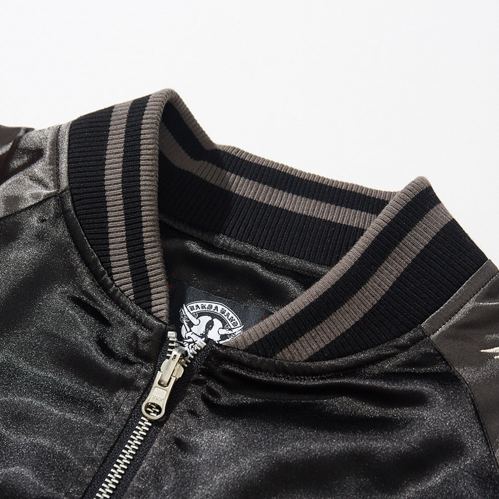 retro splicing bomber jacket