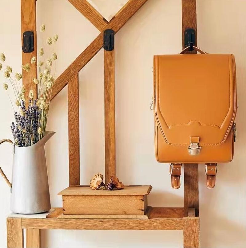 large capacity leather backpack