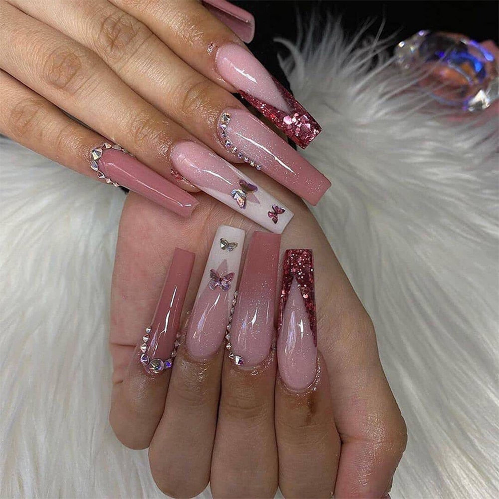 gradient color japanese nails