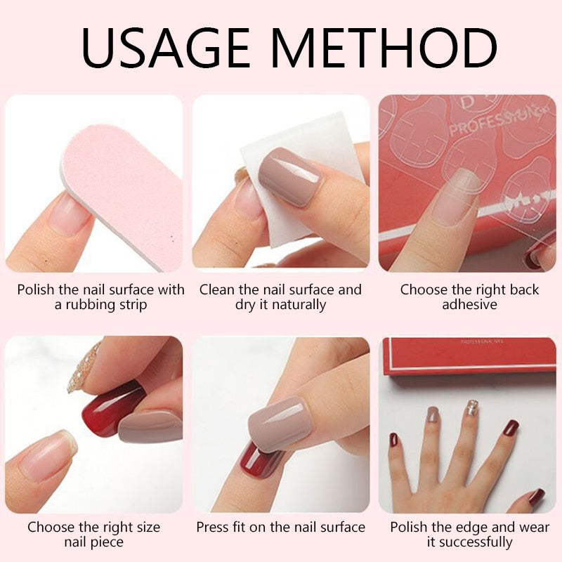 gradient color japanese nails