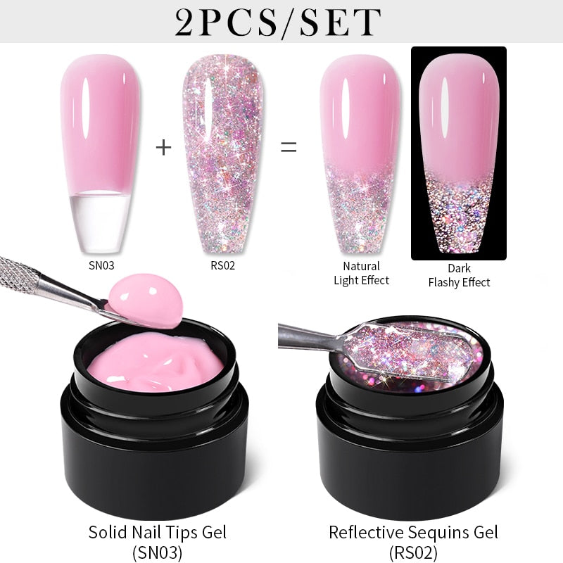 sequins japanese nails