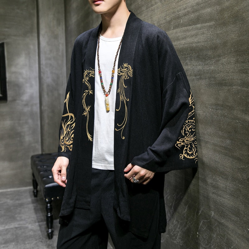 embroided haori jacket
