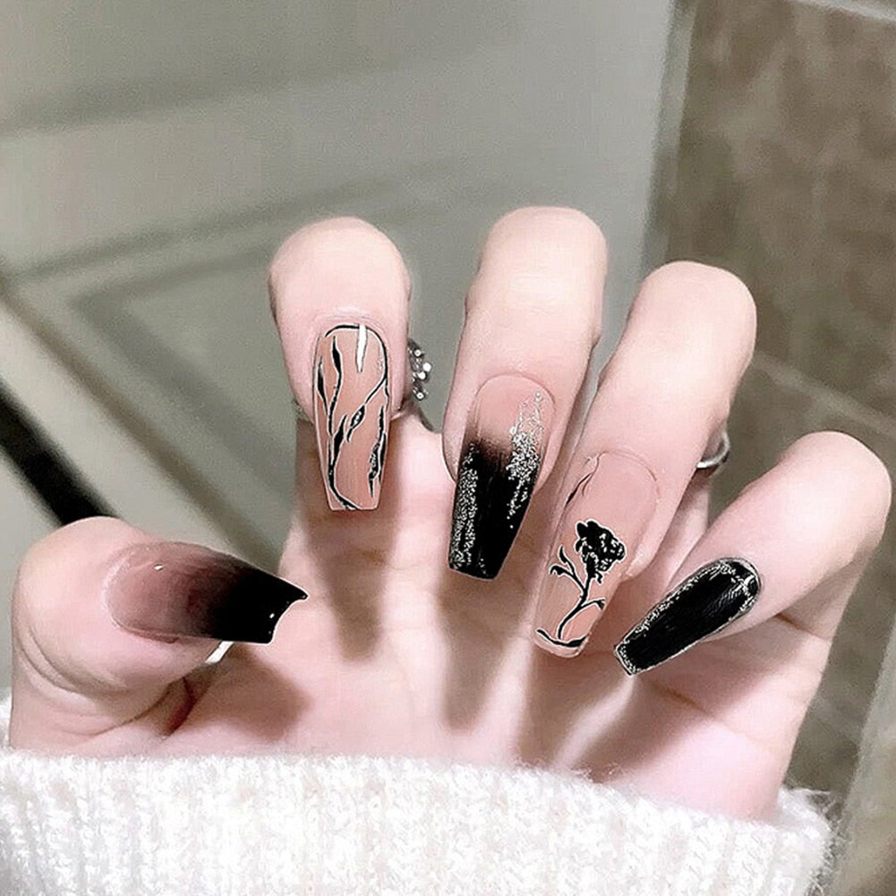 gradient color japanese nails