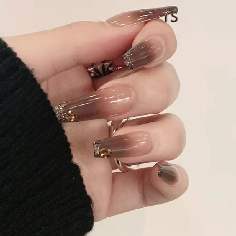 gradient color japanese nails