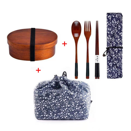 Single Layer Japanese Wooden Bento Box