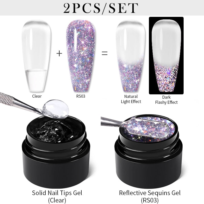 sequins japanese nails