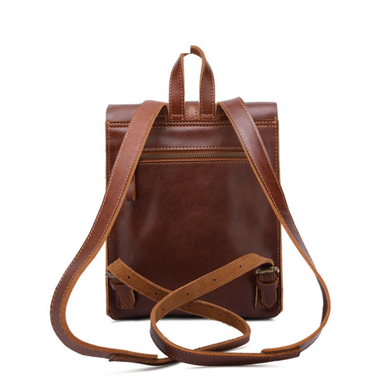 handmade leather backpack