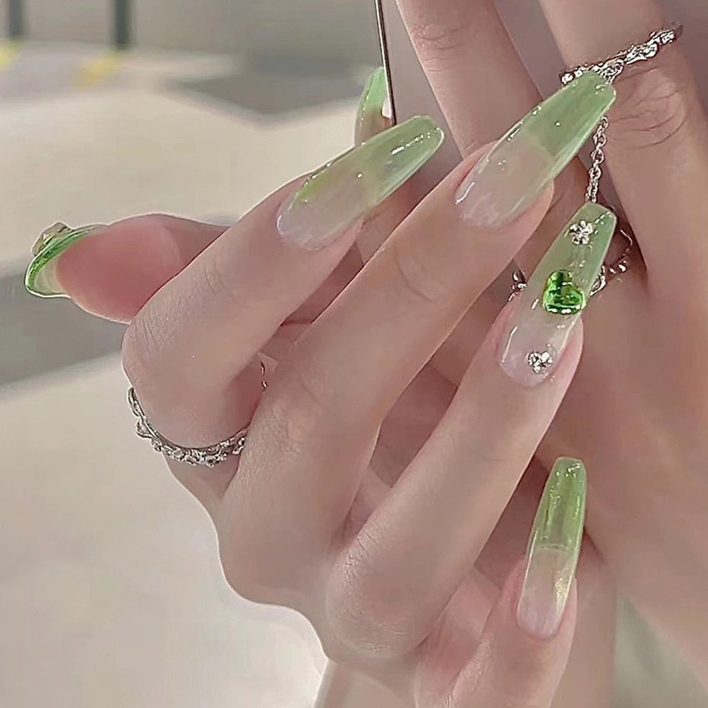 gradient color japanese nails