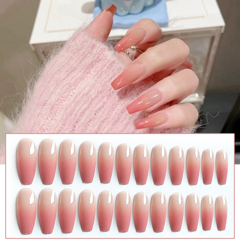 gradient color japanese nails