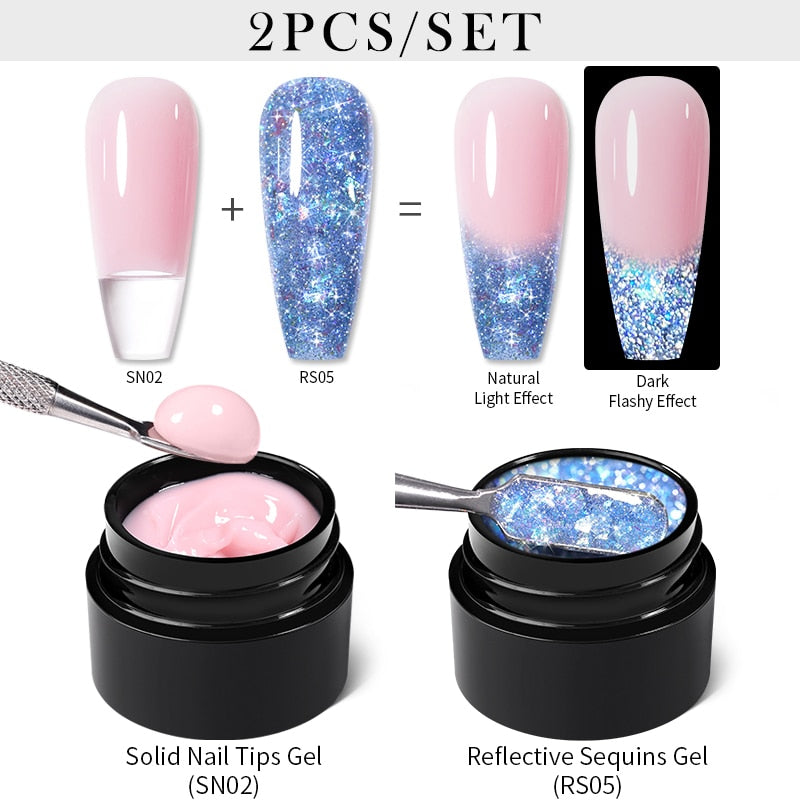 sequins japanese nails