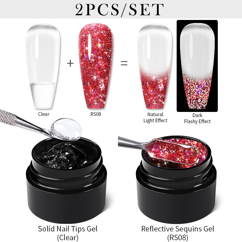 sequins japanese nails
