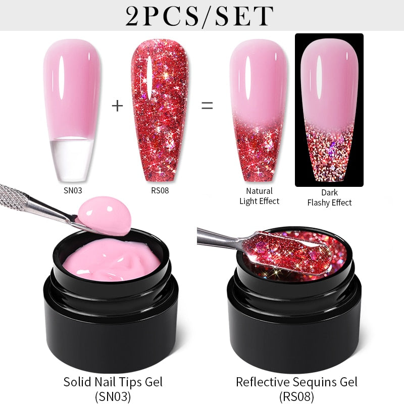 sequins japanese nails