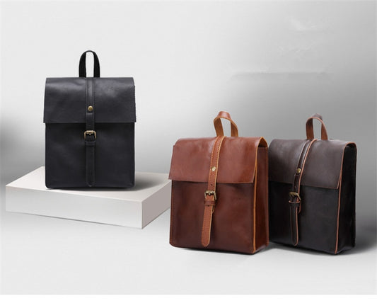 handmade leather backpack