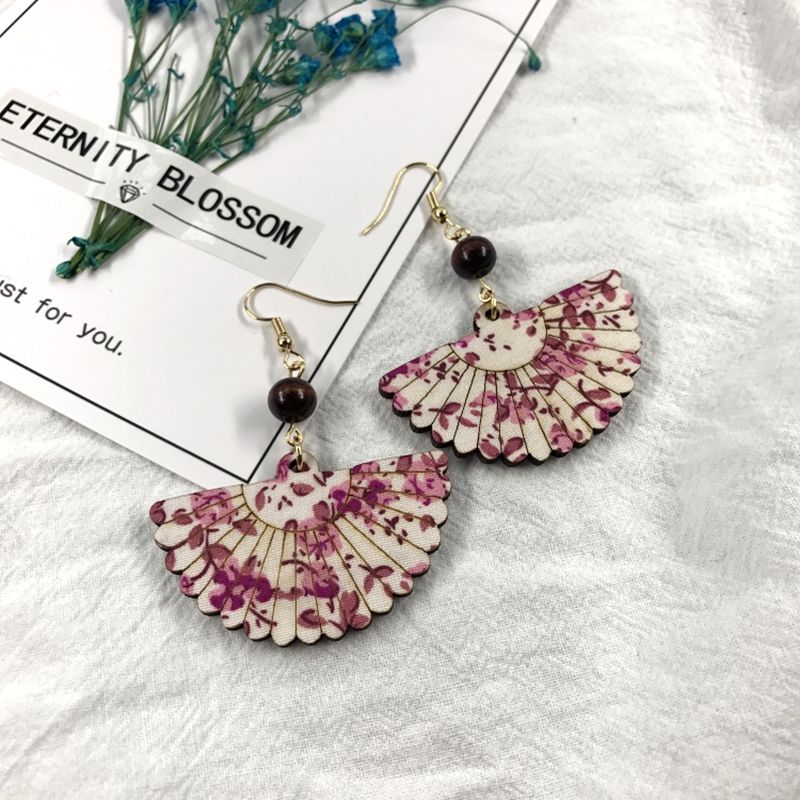 Fan shape earrings
