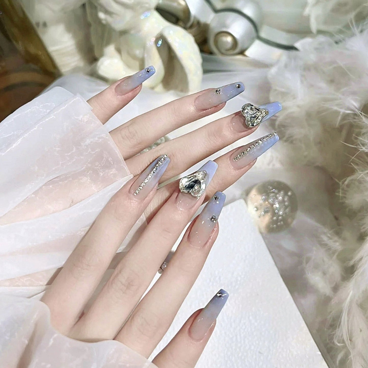 gradient color japanese nails