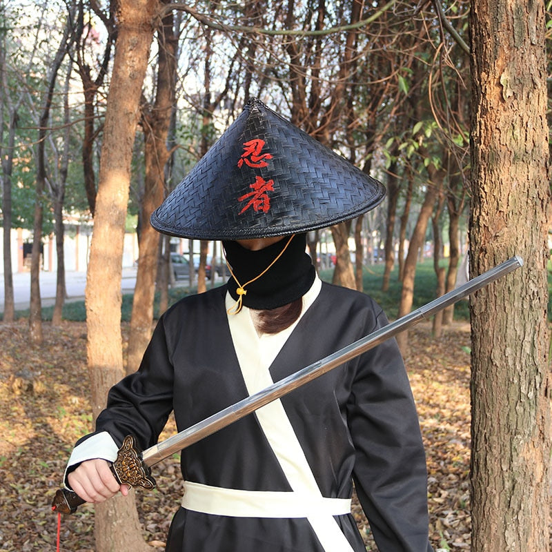 Bamboo Japan Samurai Hat Cosplay Costume Game Warriors Outfit Accessories