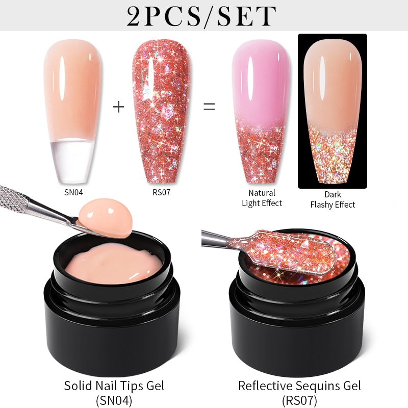 sequins japanese nails